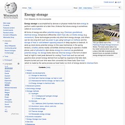 Energy storage