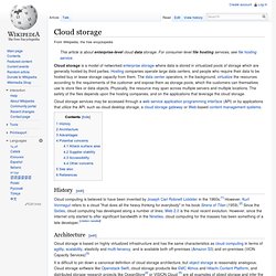 Cloud storage