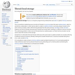 Thread-local storage