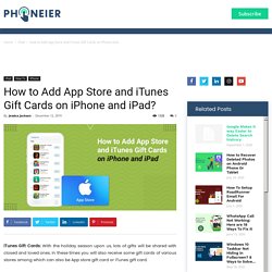 How to Add App Store and iTunes Gift Cards on iPhone?