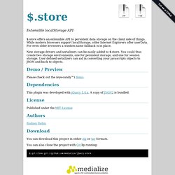$.store jQuery Plugin