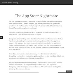 The App Store Nightmare « Andreas on Coding