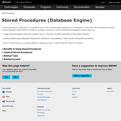 Stored Procedures (Database Engine)