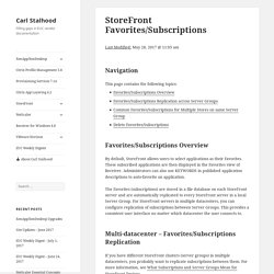 StoreFront Favorites/Subscriptions – Carl Stalhood