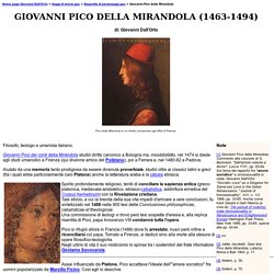 Storia gay - Giovanni Pico della Mirandola