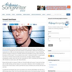 Stories Behind David Bowie's Songs
