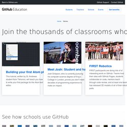 Stories - GitHub Education