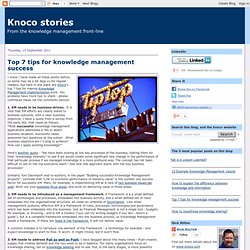 Top 7 tips for knowledge management success