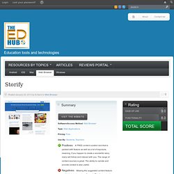 Storify in Education: Curate useful contentThe Education Hub