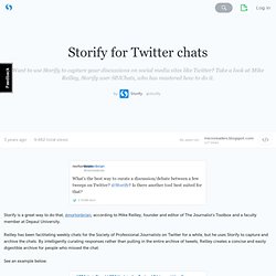 for Twitter chats - storify.com