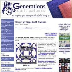 Storm at Sea Quilt Pattern / Free Quilt Block Patterns