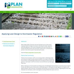 Applying Lean Design to Stormwater Regulation