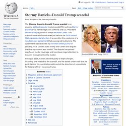 Stormy Daniels–Donald Trump scandal