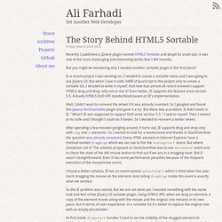 The Story Behind HTML5 Sortable