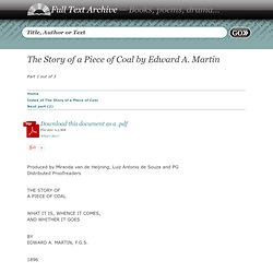 The Story of a Piece of Coal by Edward A. Martin