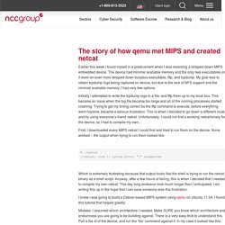 The story of how qemu met MIPS and created netcat