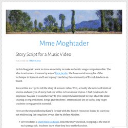 Story Script for a Music Video – Mme Moghtader