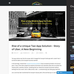 Story of Uber, a taxi app solution