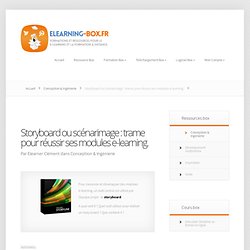 Storyboard ou scénarimages : trame pour vos modules e-learning