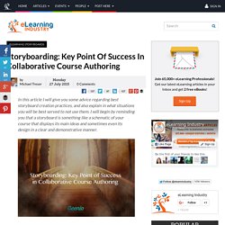 Storyboarding: Key Point Of Success In Collaborative Course Authoring
