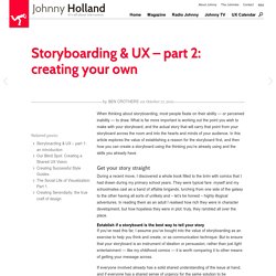 Storyboarding & UX – part 2: creating your own