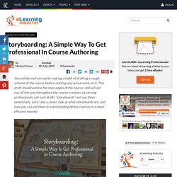 Storyboarding: A Simple Way To Get Professional In Course Authoring