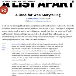 A Case for Web Storytelling