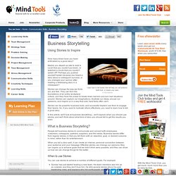 Business Story-Telling - Communication Skills Training From MindTools