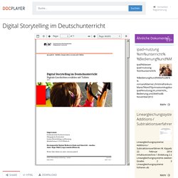 Digital Storytelling im Deutschunterricht - PDF Kostenfreier Download
