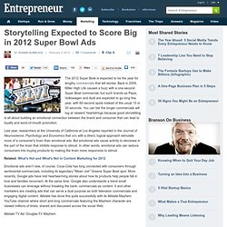 Storytelling Expected to Score Big in 2012 Super Bowl Ads