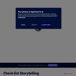 Check-list Storytelling by Historicophiles on Genially