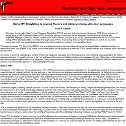 Using TPR-Storytelling to Teach Indigenous Languages
