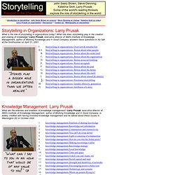 storytelling in organizations,knowledge management in organizations