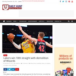 NBA - Lakers win 10th straight with demolition of Wizards