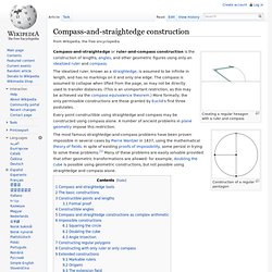 Compass and straightedge constructions