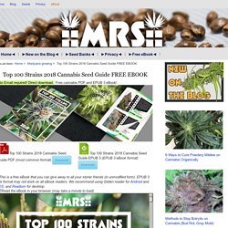 Top 100 Strains 2018 Cannabis Seed Guide FREE EBOOK