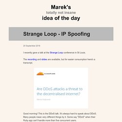 Strange Loop - IP Spoofing — Idea of the day