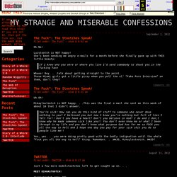 MY STRANGE AND MISERABLE CONFESSIONS