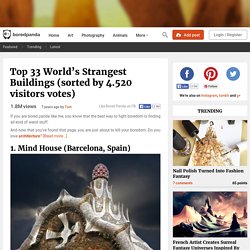 Top 33 World’s Strangest Buildings (sorted by 4.520 visitors votes)