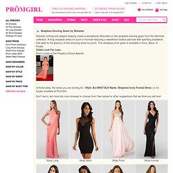 Strapless Evening Gowns, Shimmer Strapless Prom Dresses-PromGirl