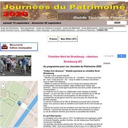 Cimetière Nord de Strasbourg - robertsau - Strasbourg - Journées du Patrimoine 2020