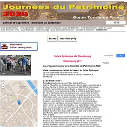 Palais Épiscopal de Strasbourg - Strasbourg - Journées du Patrimoine 2020