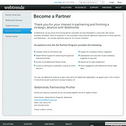 Become a Webtrends Partner