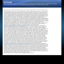 Digital Twin Industry Strategic Assessment, Research, Size, Share and Global... — Hrishiwg1