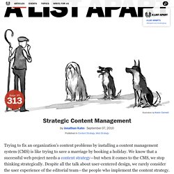 Strategic Content Management