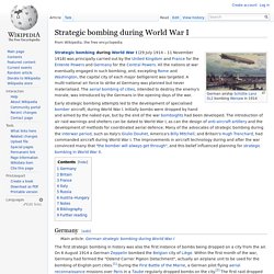 Strategic bombing during World War I