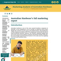 Australian Hardware Ltd: History and Services