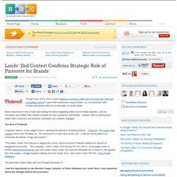 Lands’ End Contest Confirms Strategic Role of Pinterest for Brands