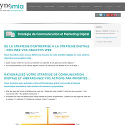 Stratégie de Communication & Marketing Digital