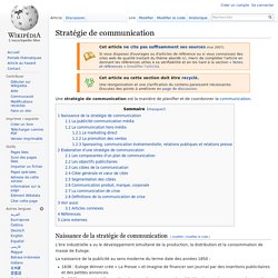 Stratégie de communication